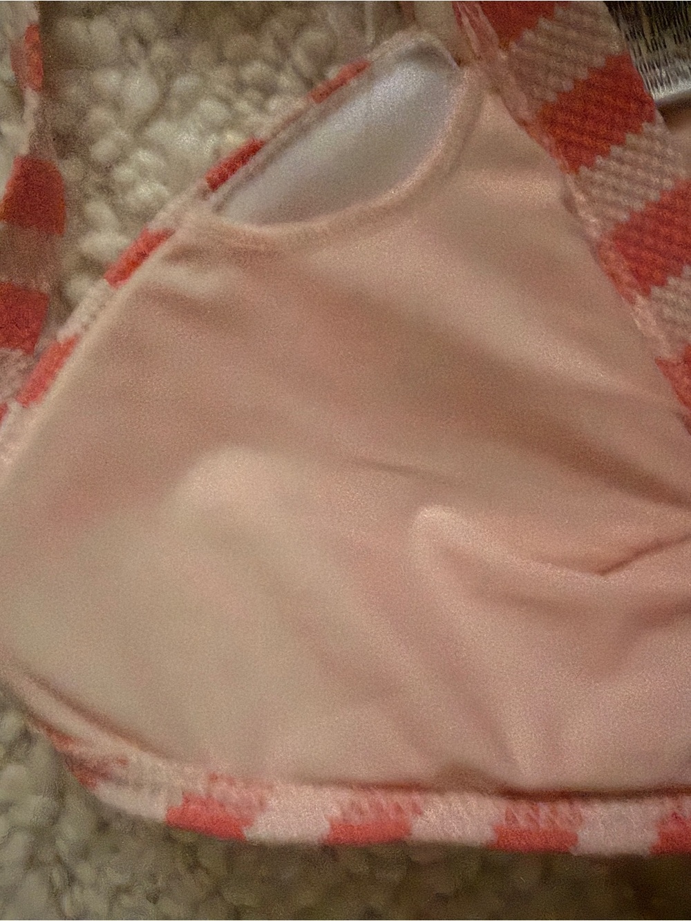 Forever 21 Coral and Light Pink Striped Bikini Bottoms - Picture 3 of 4